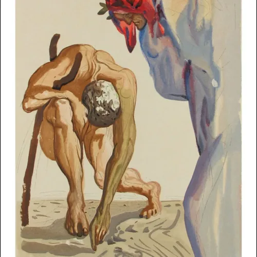 Dali Woodcut Purgatory 7 Princess of blooming valley