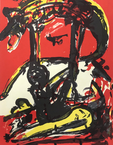 Max Kaminski Lithograph N4-3b, Noise 1988
