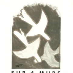 georges braque lithograph 1959 sur quatre murs