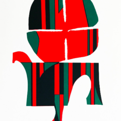 Ronald king Screen print in four colors 13 Squier 1978