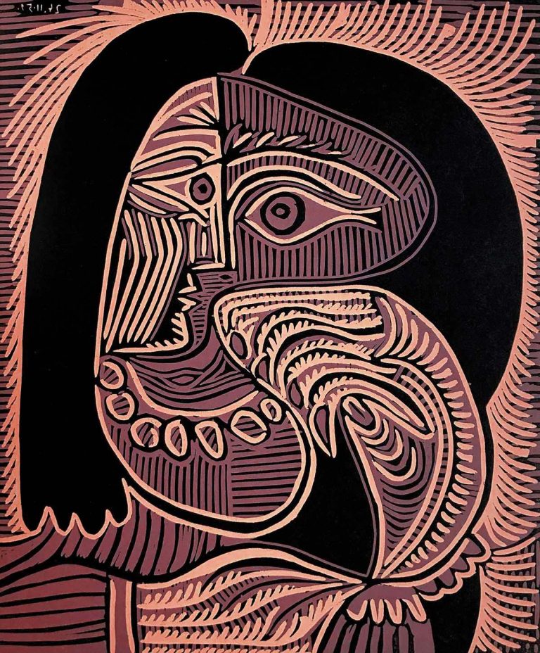 Picasso linocut from wwe siecle