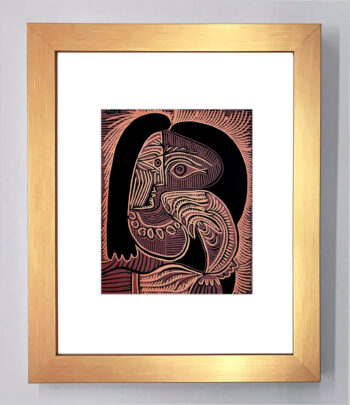 Framed Picasso Linocut 2, Woman with necklace 1978