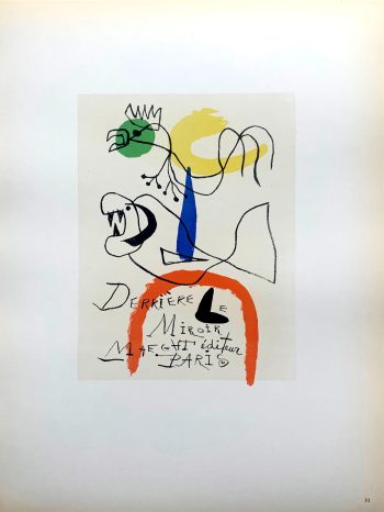 Miro Lithograph 52 Derriere le miroir Art in Posters