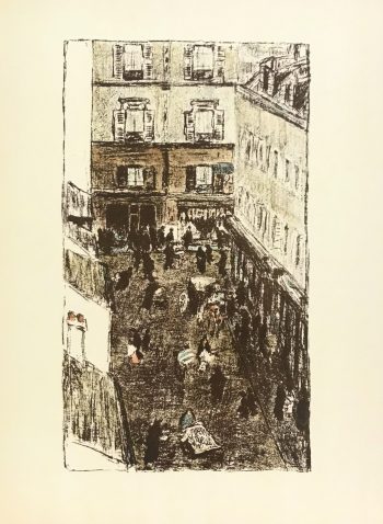 Bonnard Lithograph 131, Coin de rue vue d'en haut