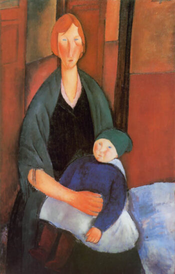 Modigliani seated woman with child, Ltd Edition