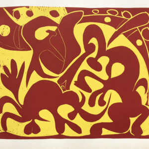 Picasso Linogravure 5, Pique Rouge et Jaune