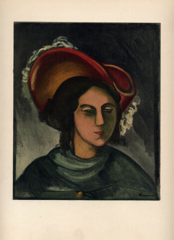 Vlaminck Lithograph 19, Portrait of Madelaine