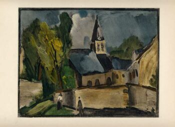 Vlaminck Lithograph 21, The brezolles road 1958