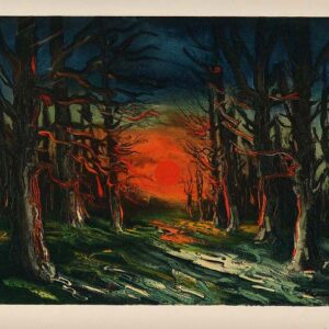 Vlaminck Lithograph 25 Sunset in the forest of senonches