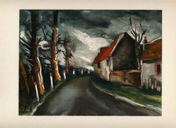 1958 Vlaminck Lithograph 36, The mortagne road