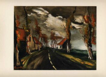 1958 Vlaminck Lithograph 36, The mortagne road