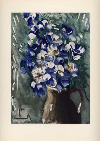 1958 Vlaminck Lithograph 38, Delphiniums