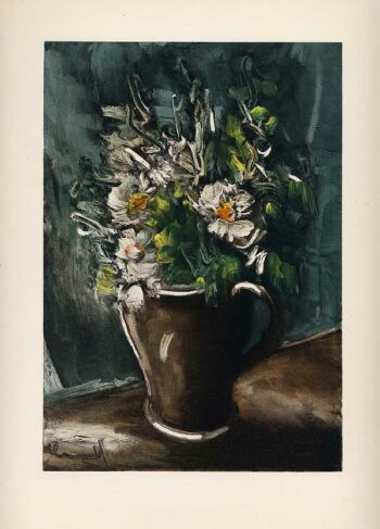 Vlaminck Lithograph 39, Flowers in stoneware jug