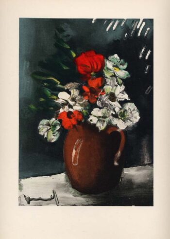 Vlaminck Lithograph 40, Anemones 1958