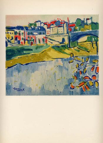 Vlaminck Lithograph 9, The bridge at Chatou