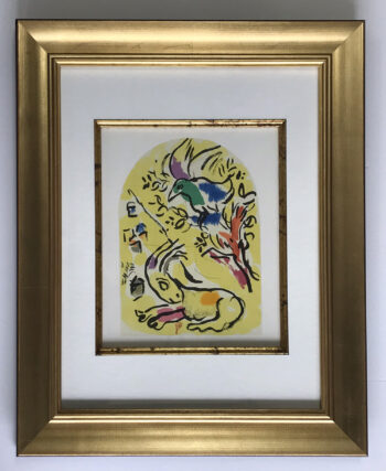 Chagall framed Lithograph Sketch for Naphtali