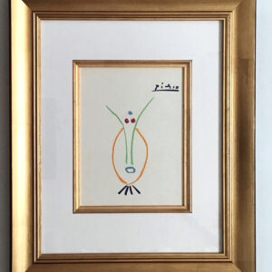 Picasso framed lithograph 103 Between anger & death