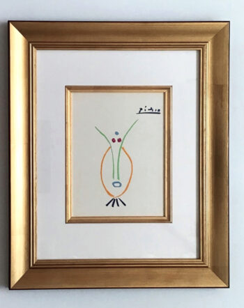 Picasso framed lithograph 103 Between anger & death