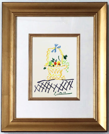 Picasso framed lithograph 63 Floral watch