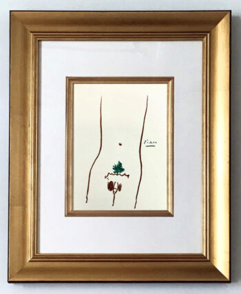 Framed Pablo Picasso lithograph 41Adam 1968