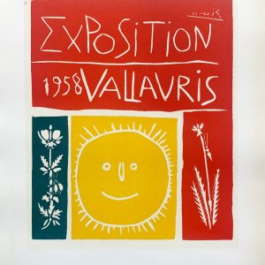 Picasso lithograph poster Exposition Vallauris 1958