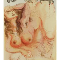 1960 Salvador Dali woodcut Purgatory 9 The dream