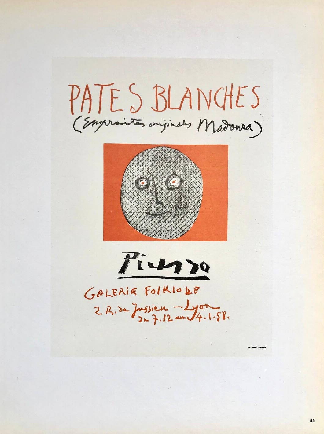 Picasso Poster Pates blanches