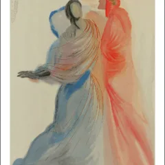 1960 Dali woodcut Paradise 18 - Beatrice splendor