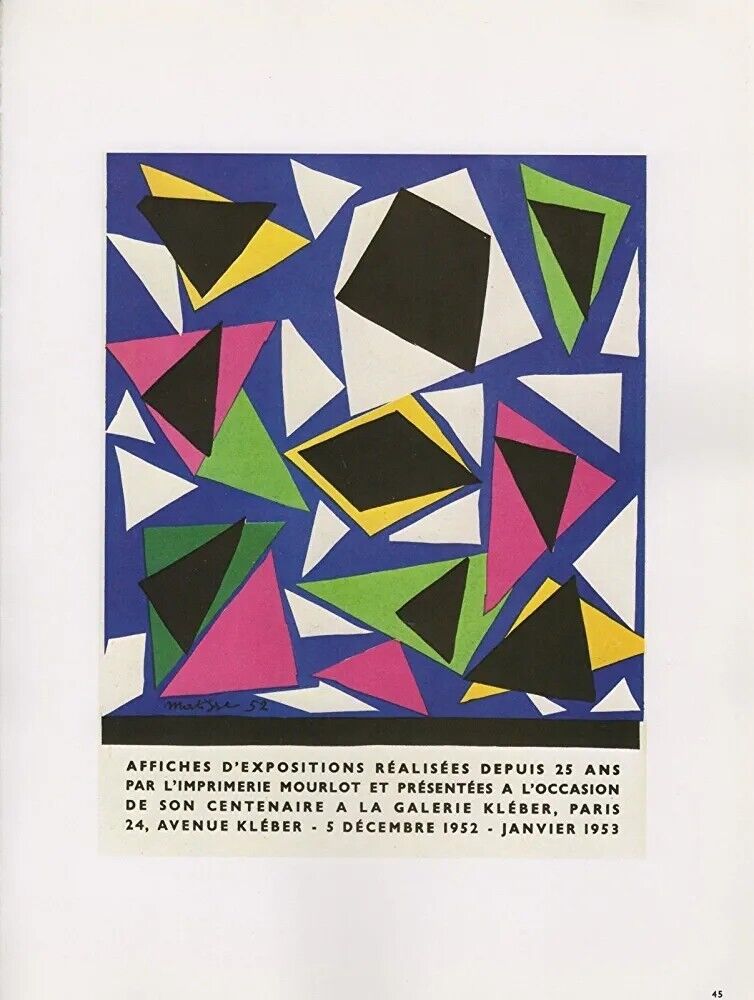 Matisse Lithograph 45 Exposition d affiches 1959