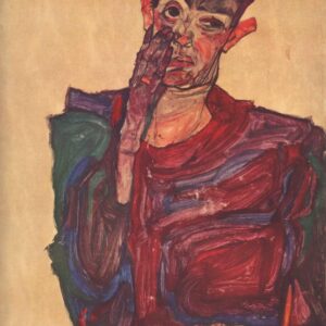 Egon Schiele Lithograph 4 ,Self Portrait 1968