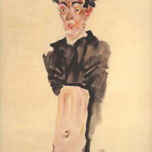 Egon Schiele Lithograph 19, Self portrait 1968