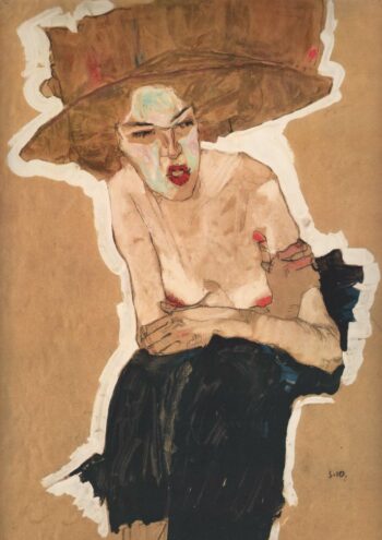 Egon Schiele Lithograph 6, The spiteful one 1968