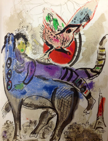 La vache bleu XX siecle 1967 by Marc Chagall
