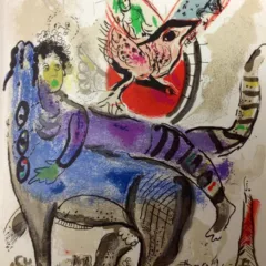 La vache bleu XX siecle 1967 by Marc Chagall