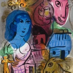 Chagall Original Lithograph , XX siecle 1969