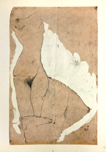 1968 Egon Schiele Lithograph 24 - Female torso