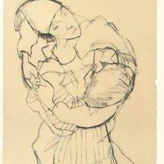 Egon Schiele Lithograph 50, Embracement 1968