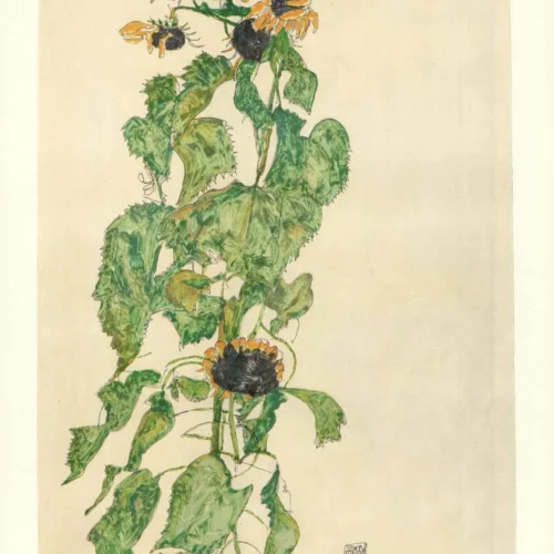 Egon Schiele Lithograph 51, Sunflower 1968