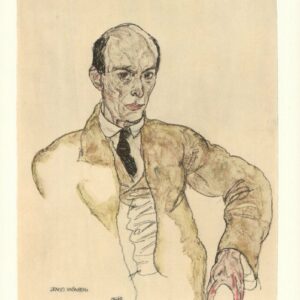 Egon Schiele Lithograph 52, Composer Arnold Schoenberg