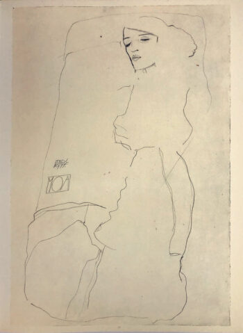 1968 Egon Schiele Lithograph 23 - The dancer Moa