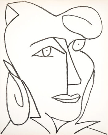 Francoise Gilot Lithograph 1 Portrait of a woman 1951