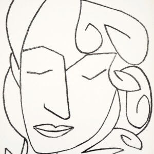 Francoise Gilot Lithograph 12, Woman with closed eyes 1951