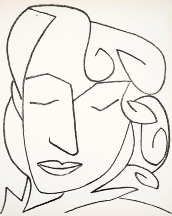 Francoise Gilot Lithograph 12 Woman with closed eyes 1951