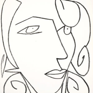 Francoise Gilot Lithograph 17 ,Portrait of deaming woman