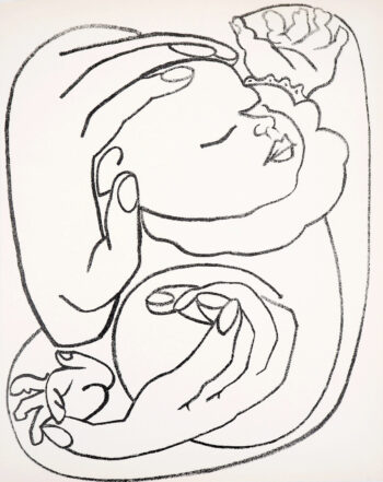 Francoise Gilot Lithograph 9 ,,Maternity Mourlot 1951