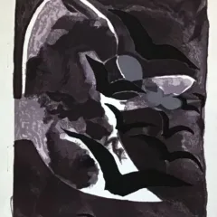 Georges Braque Lithograph Les oiseaux de nuit 1964