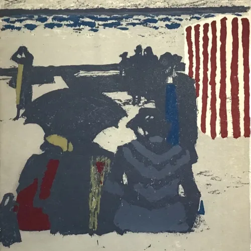 1964 Maurice Brianchon Original Lithograph Saint Jean de luz
