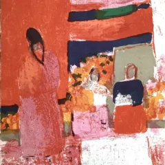 1964 Bernard Cathelin Original Lithograph Mexique