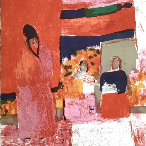 1964 Bernard Cathelin Original Lithograph Mexique