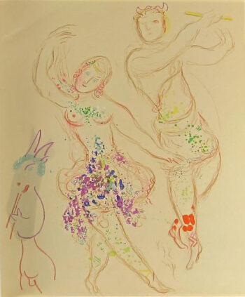 Marc Chagall The Ballet 1969 Original Lithograph